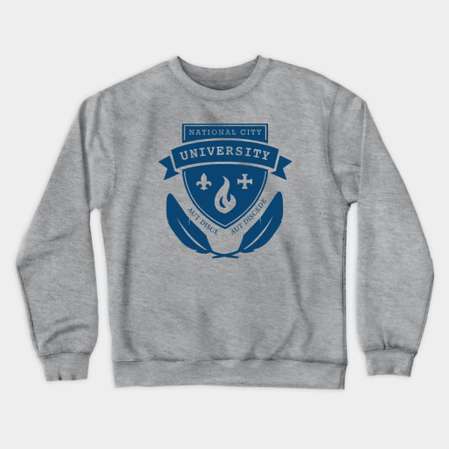 National City University Crewneck Sweatshirt by kaitlinmeme